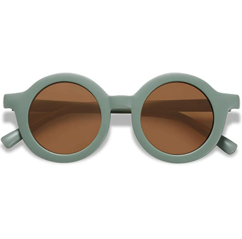 Tenth & Pine Round Retro Sunglasses - Succulent Green Matte