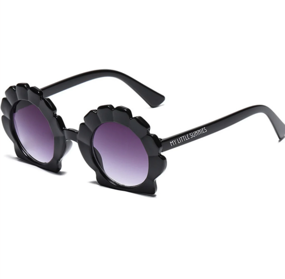 Tenth & Pine Round Seashell Sunglasses - Black