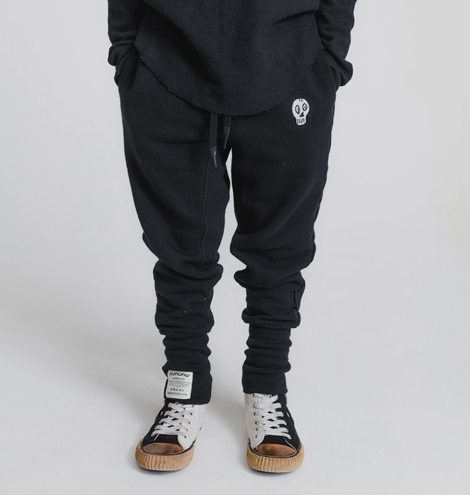 Nununu Skull Patch Pants - Black