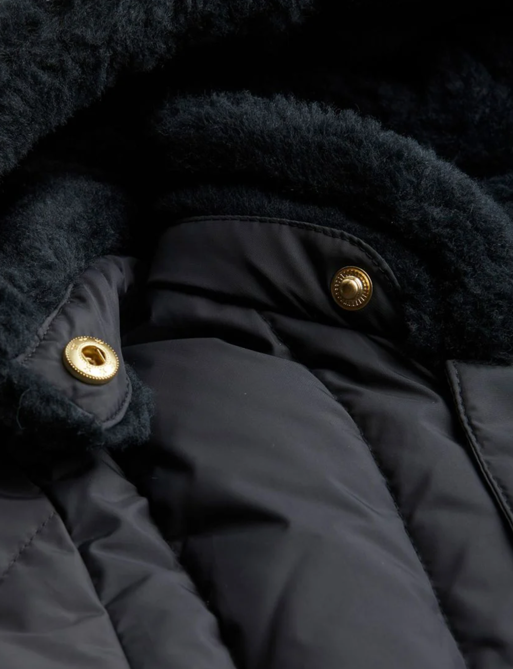 Mini Rodini Faux Fur Puffer Jacket Black Dreams of Cuteness