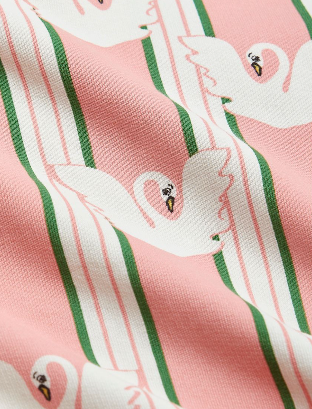 Mini Rodini Swan Aop Zip Hoodie - Pink