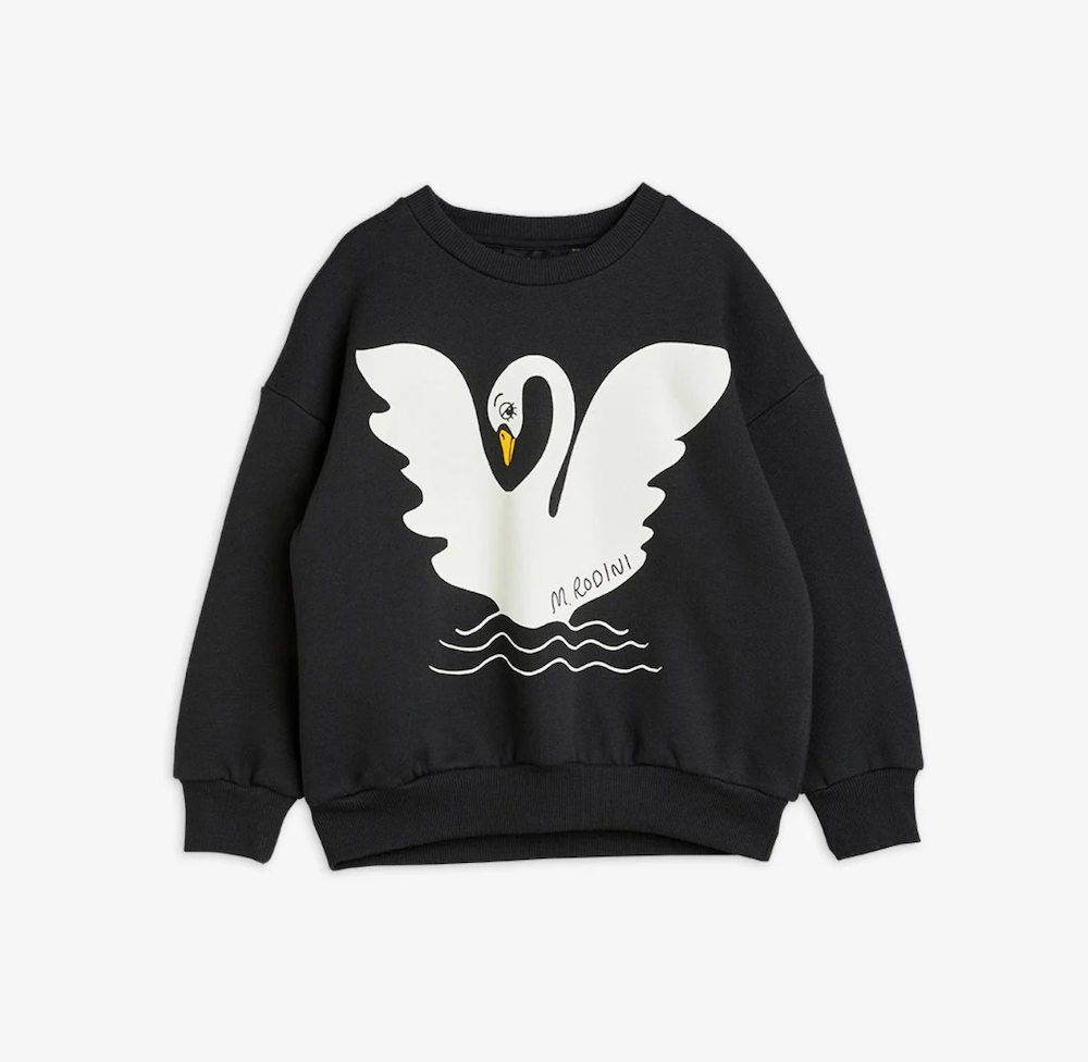 Mini Rodini Swan Sp Sweatshirt - Black
