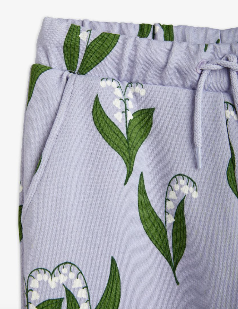 Mini Rodini Lily of The Valley Aop Sweatpants - Blue