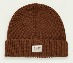 Scotch Shrunk Boys Knitted Hat with Logo - Earth