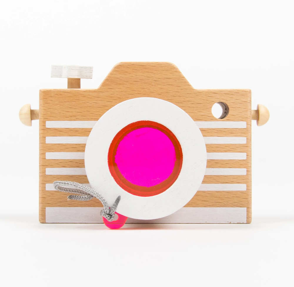 Kiko & GG Wooden Kaleidoscope Play Camera - Pink