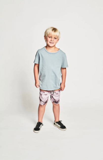Munster Kids Washme Short Sleeve Tee - Washed Blue