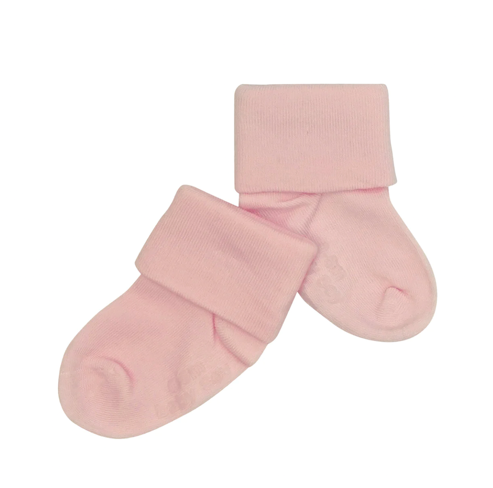 Baby Soy Baby Solid Colored Non-Slip Stay-on Socks - Peony
