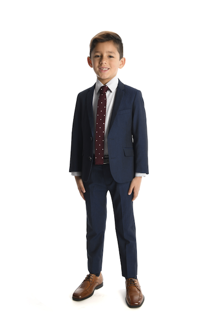 Appaman Two Piece Mod Suit - Navy Pencil Stripe