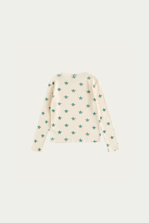 The Campamento Long Sleeve Top - White Star