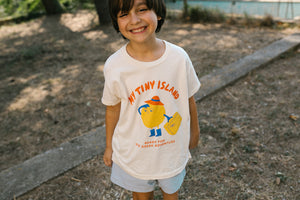 Tiny Cottons My Tiny Island Tee - Light Cream/Yellow