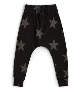 Nununu Soft Faded Star Baggy Pants - Black