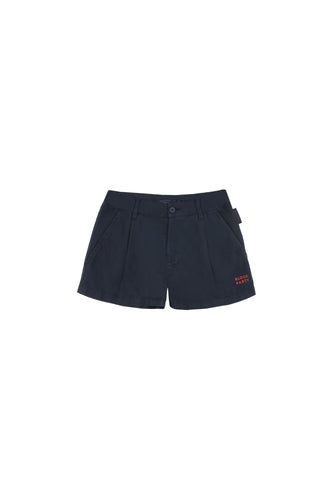 Tiny Cottons Block Party Pleat Shorts - Navy