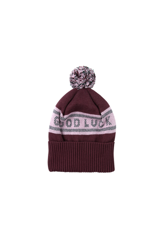 Tiny Cottons Good Luck Beanie - Aubergine/Light Lilac