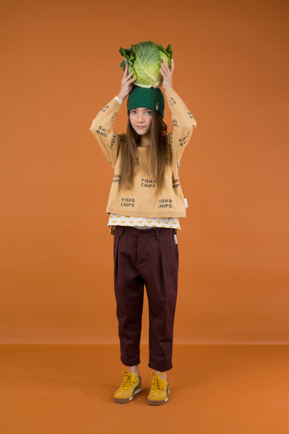 Tiny Cottons Grid Flannel Pleated Pant