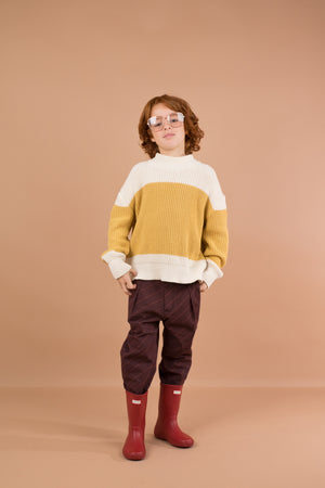 Tiny Cottons Grid Flannel Pleated Pant
