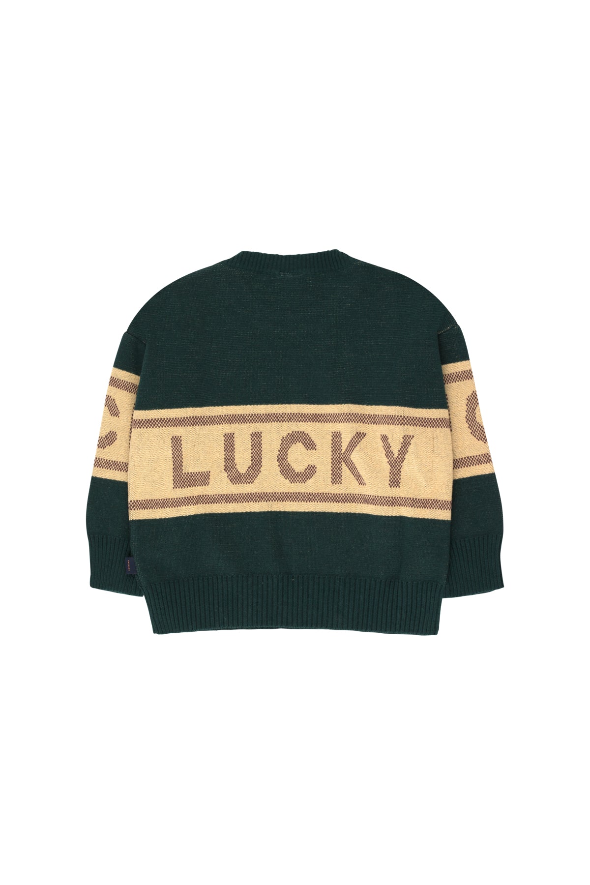 Tiny Cottons Lucky Sweater - Bottle Green/Sand