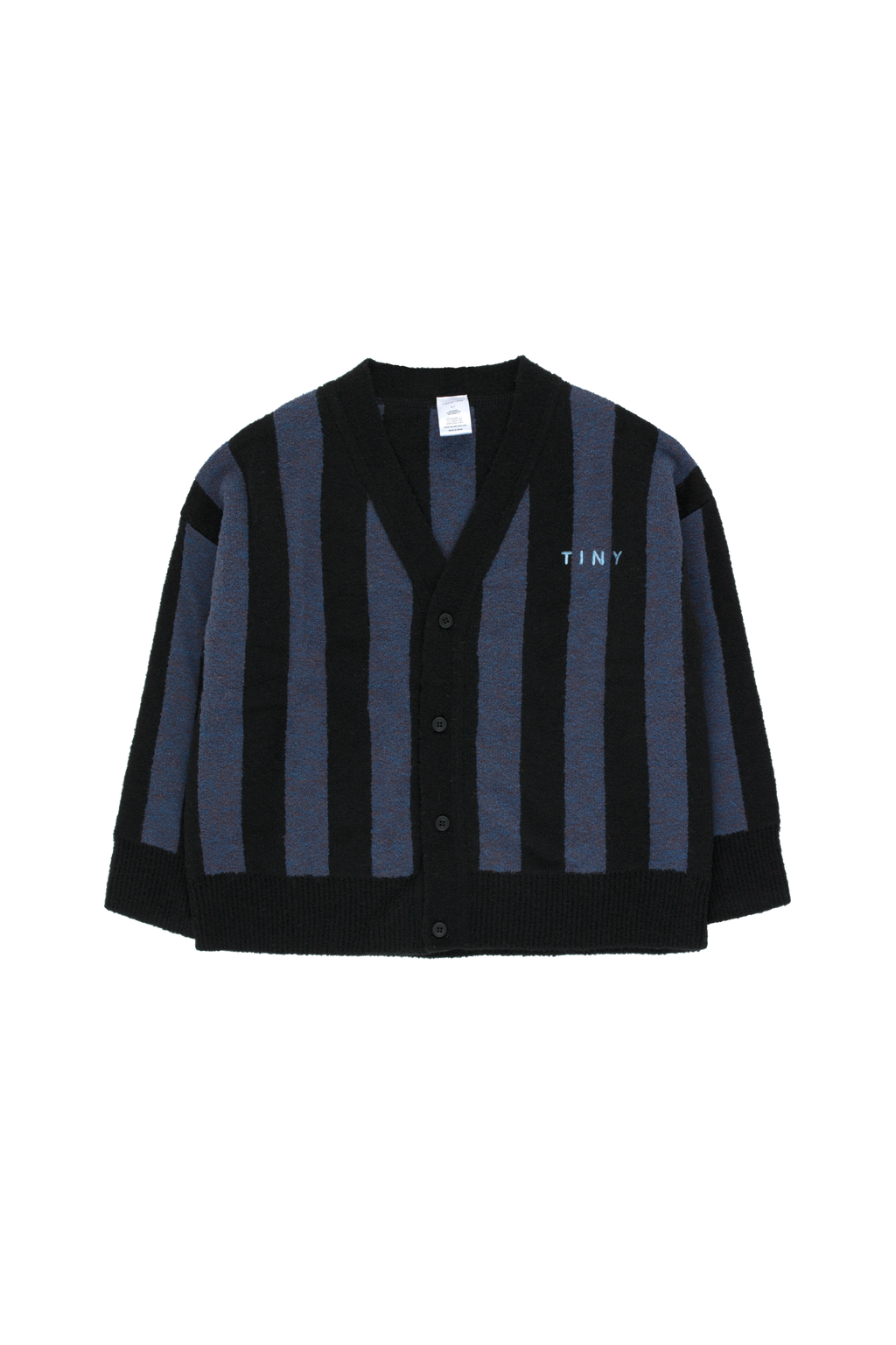 Tiny Cottons Stripes Cardigan - Black/True Navy