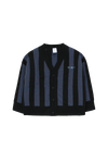 Tiny Cottons Stripes Cardigan - Black/True Navy