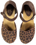 Tocoto Vintage Animal Print Suede Shoes - Brown