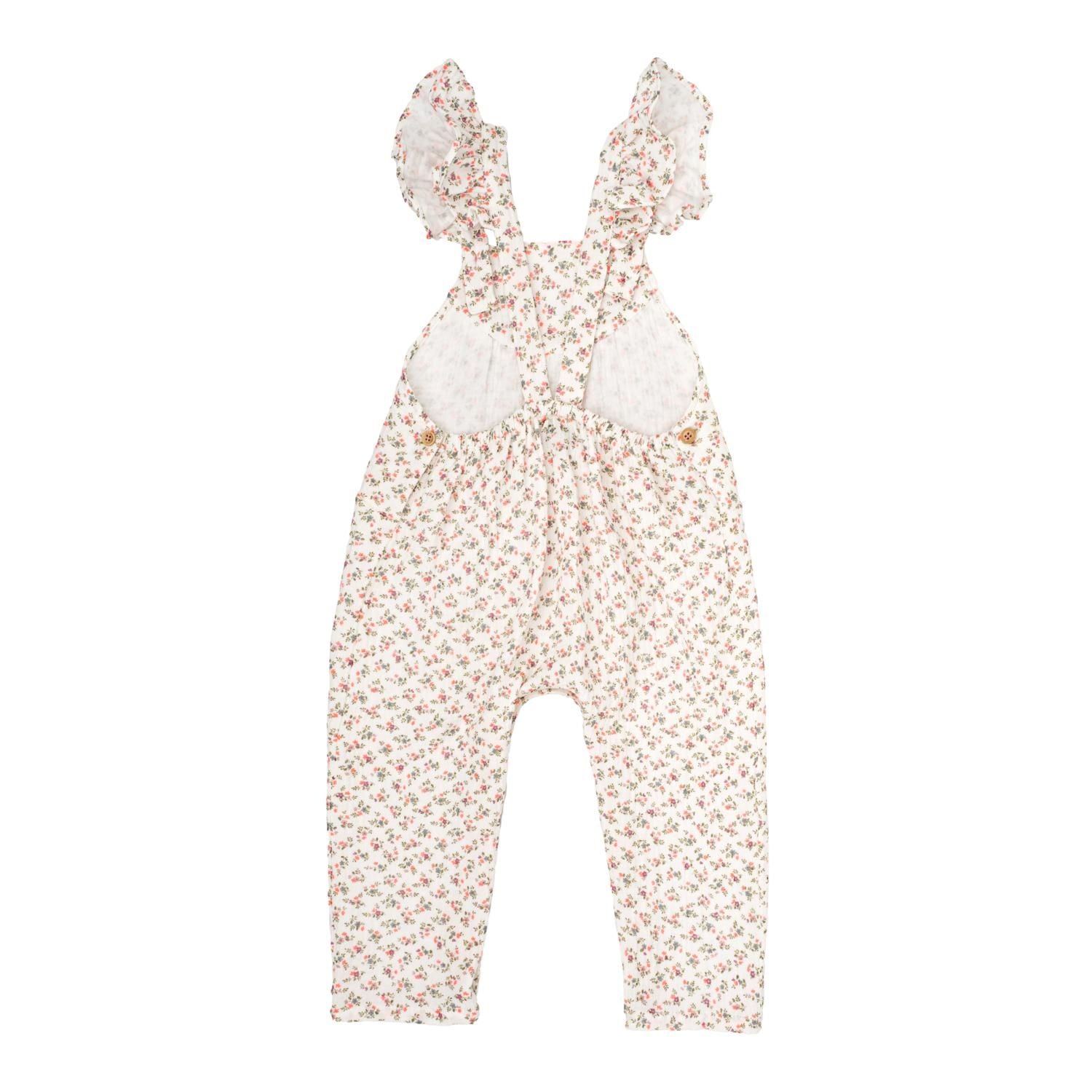 Tocoto Vintage Liberty Baby Floral Jumpsuit - Off-White