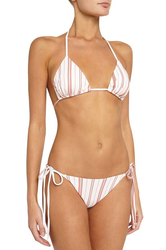 Eberjey Patio Stripes Sadie Bikini Bottom - Fiesta