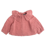 Tocoto Vintage Striped Baby Blouse - Dark Pink