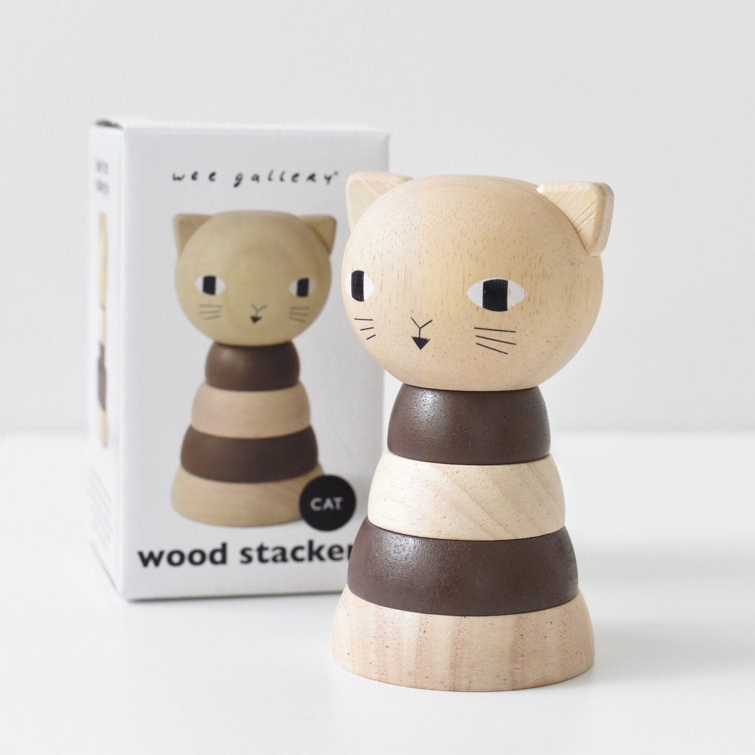 Wee Gallery Wood Stacker Cat