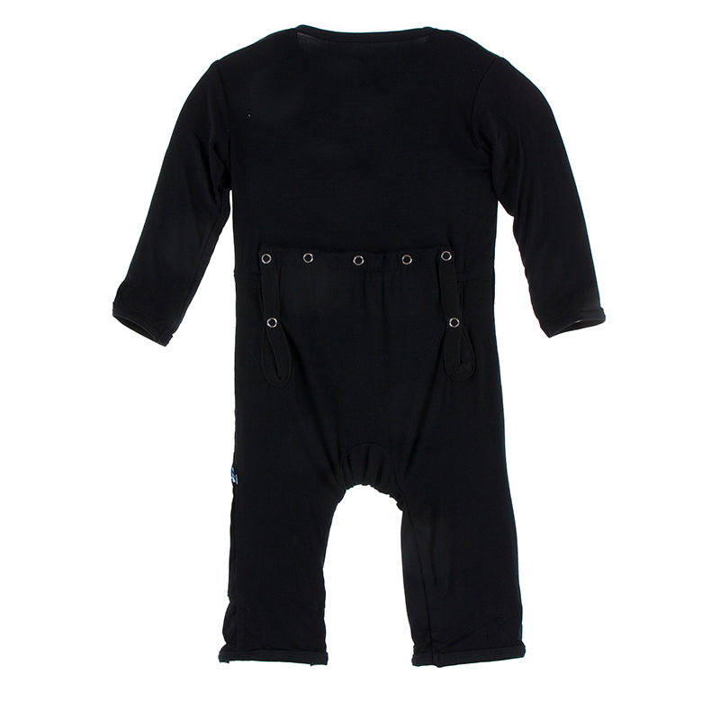 Kickee Pants Solid Coverall with Zipper - Midnight