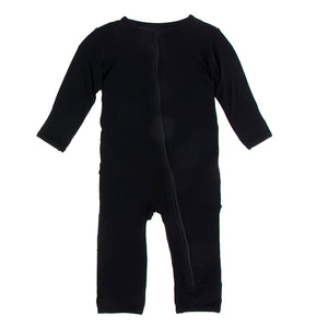 Kickee Pants Solid Coverall with Zipper - Midnight