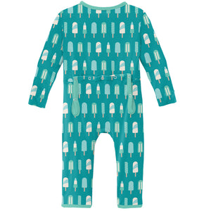 Kickee Pants Print Coverall with Zipper - Neptune Popsicles
