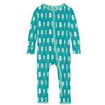 Kickee Pants Print Coverall with Zipper - Neptune Popsicles