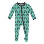 Kickee Pants Print Footie With Zipper - Glass Spring Toy