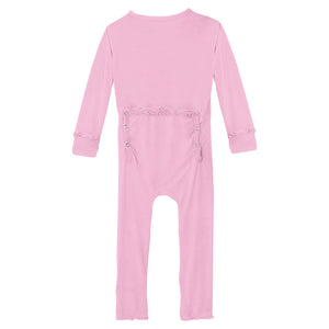 Kickee Pants Muffin Ruffle Coverall With Zipper - Cotton Candy