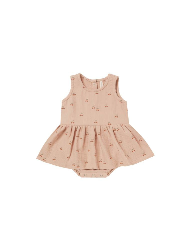 Quincy Mae Skirted Tank One-Piece - Cherries