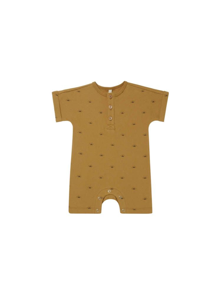 Quincy Mae Short-Sleeve Romper - Suns