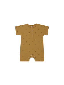 Quincy Mae Short-Sleeve Romper - Suns