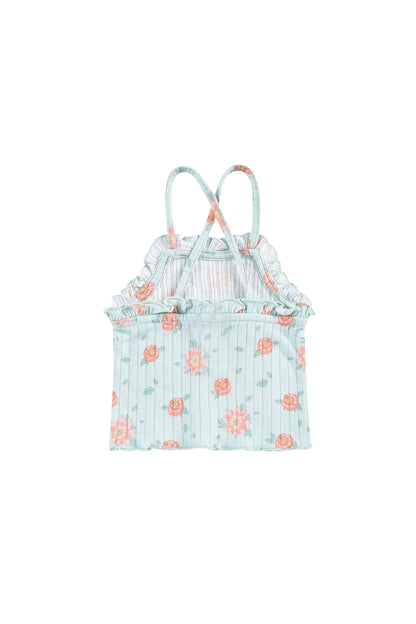Louise Misha Alasha Tank Top - Vintage Blue Flowers