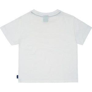 Mon Coeur Kids 100% Earth Loving T-Shirt - White & Cobalt