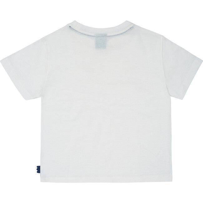 Mon Coeur Adult 100% Earth Loving T-Shirt - White & Cobalt