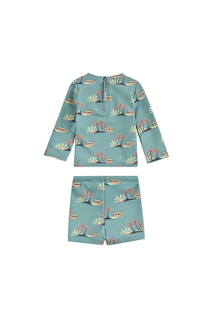 Louise Misha Agik UV Protective Set - Vintage Blue Hawaii