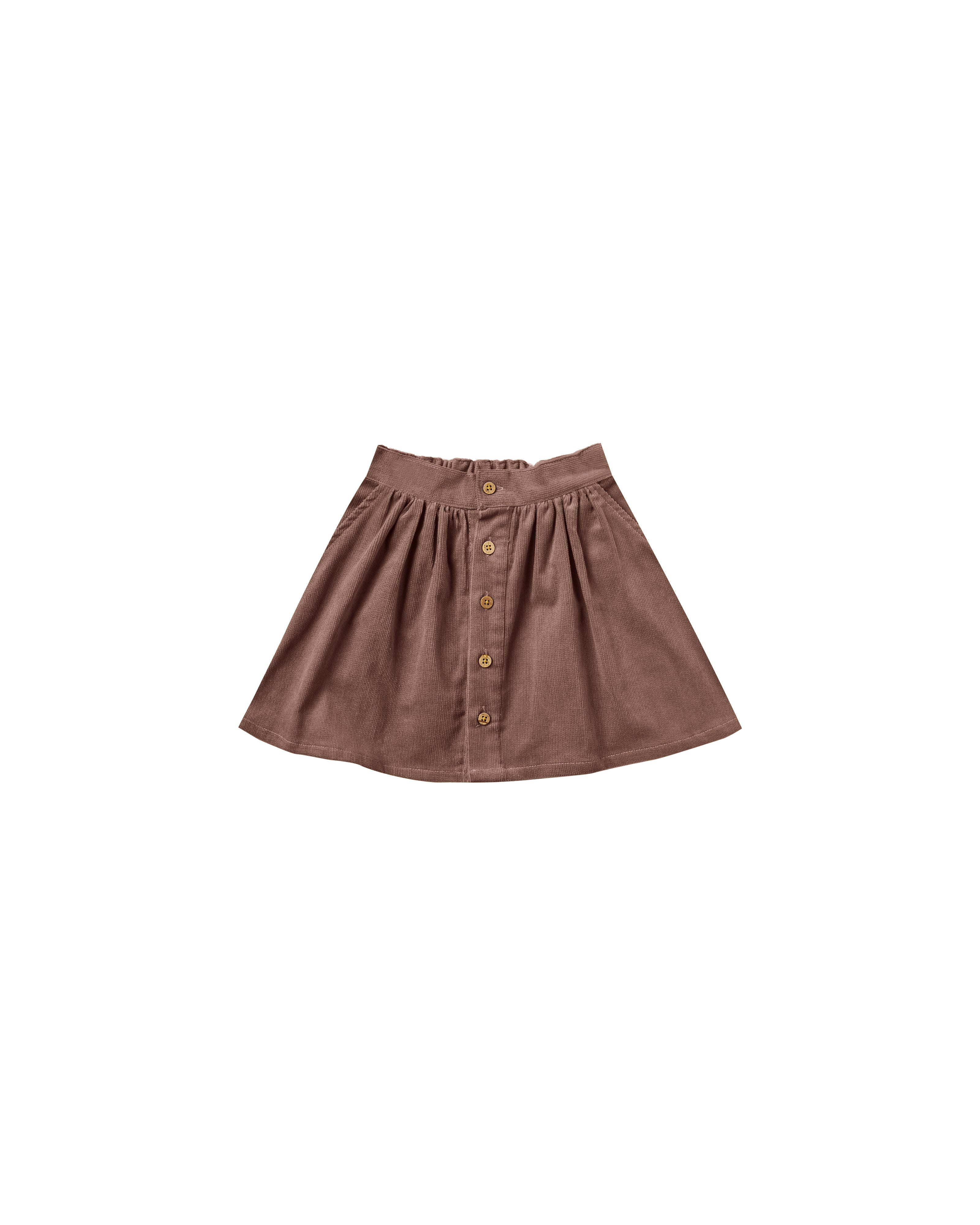 Rylee + Cru Button Front Mini Skirt - Wine