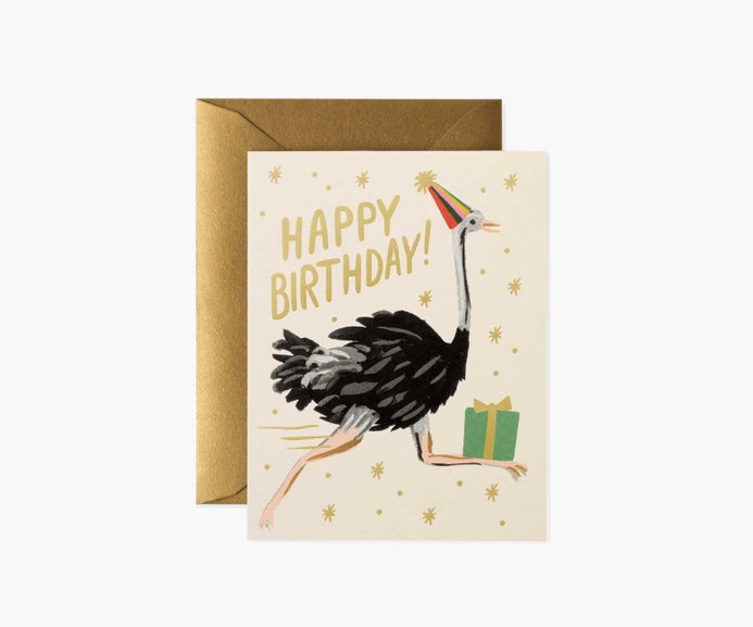 Rifle Paper Co. Ostrich Birthday Card