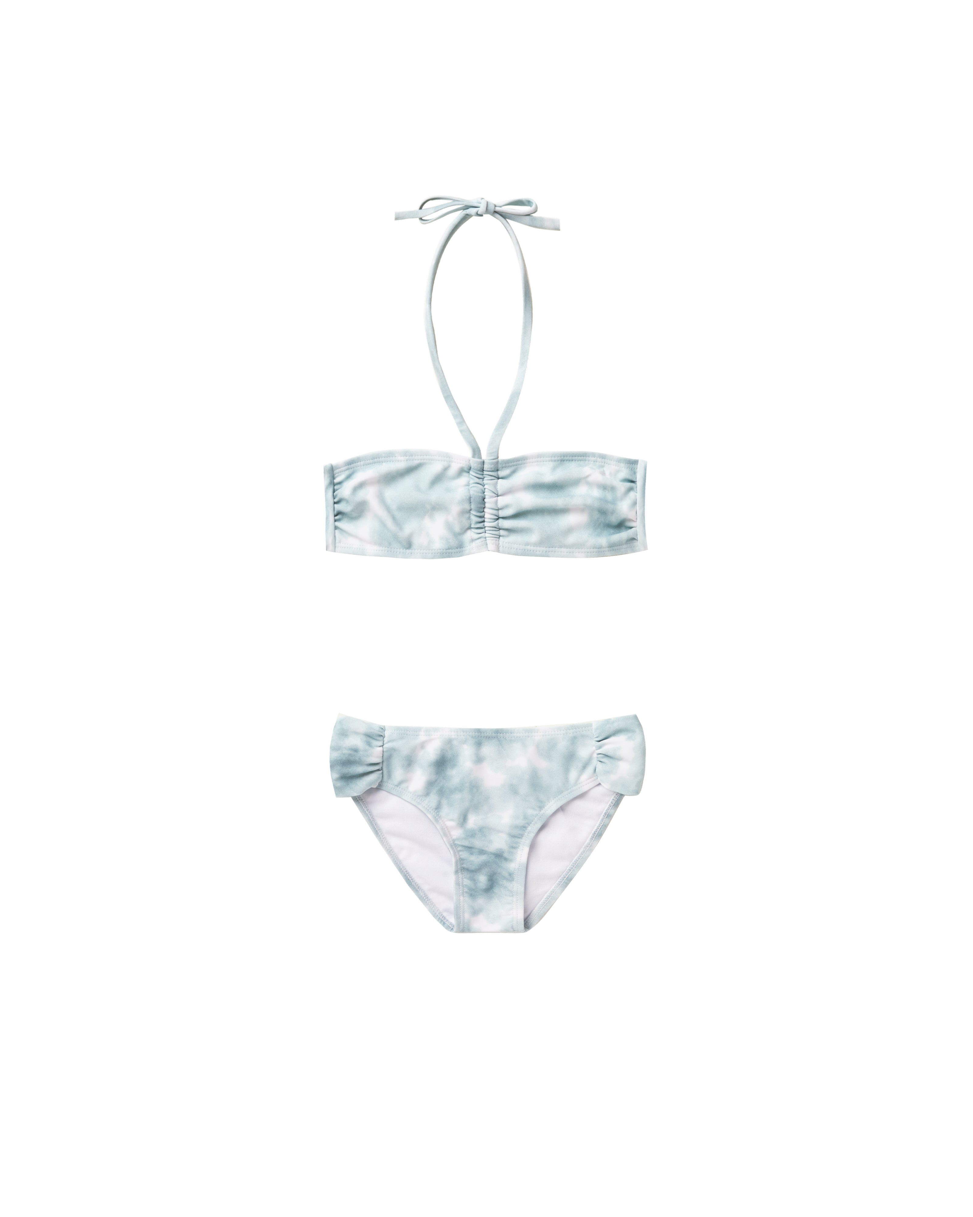 Rylee + Cru Halter Bikini - Aqua Tie Dye