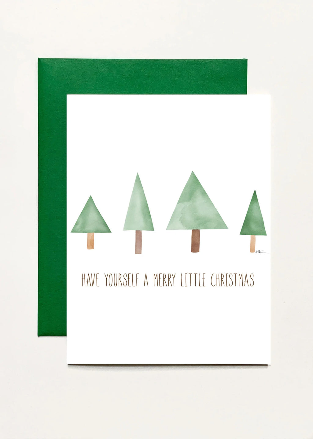 K. Patricia Designs Christmas Greeting Cards - Trees Christmas / Single With Envelope