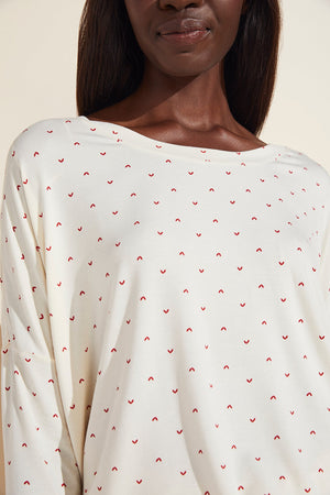 Eberjey Gisele Printed Slouchy Set - Envelope Heart