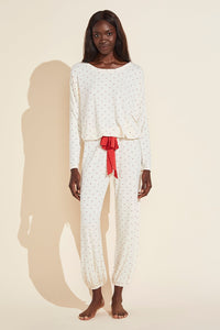 Eberjey Gisele Printed Slouchy Set - Envelope Heart