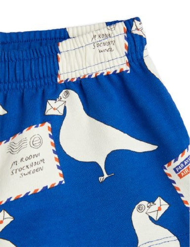 Mini Rodini Pigeons Sweatshorts - Blue