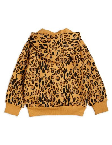 Mini Rodini Basic Leopard Zip Hoodie - Beige