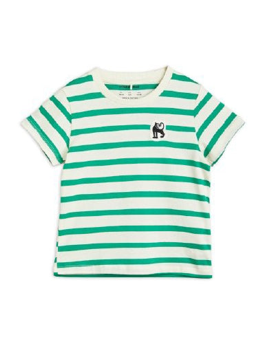 Mini Rodini Panther Patch Short Sleeve Tee - Green