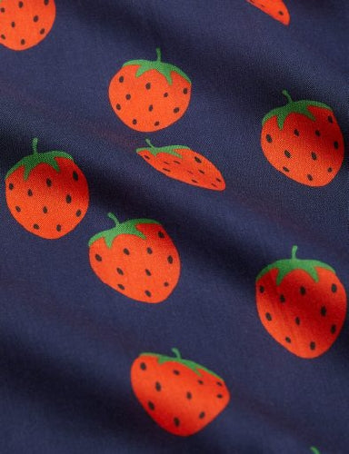 Mini Rodini Strawberries All Over Print Woven Shorts - Blue